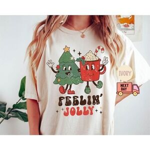 Comfort Colors Kerstshirt, Vrolijk Kerstshirt